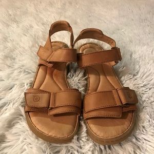Born Two Strap Sandals. Camel/Tan Color